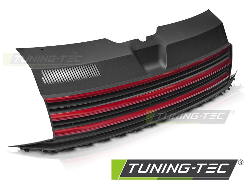 Grill geschikt voor VW T6 15-19 - rood zwart