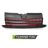 Grill geschikt voor VW T6 15-19 - rood zwart