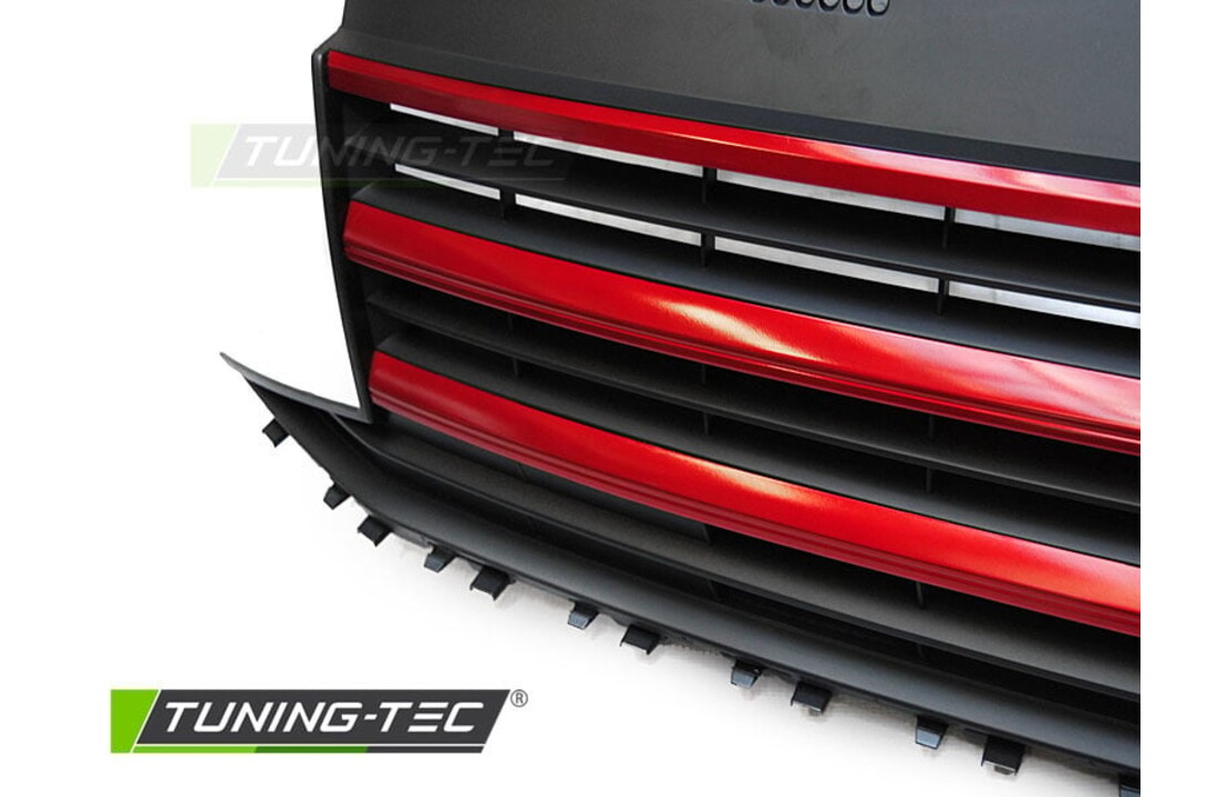 Grill geschikt voor VW T6 15-19 - rood zwart