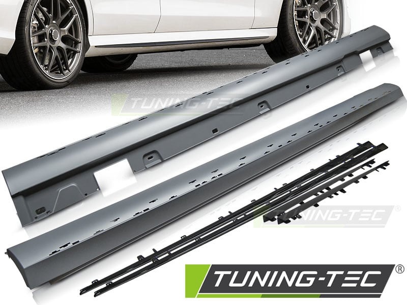 Sideskirts geschikt voor Mercedes W213 16-19 glanzend zwart