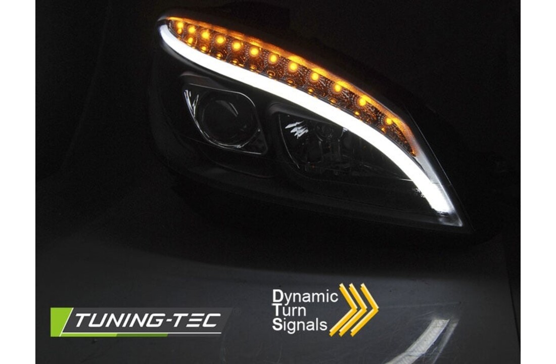 Koplampen met parkeerlicht geschikt voor Mercedes W204 07-10 zwart