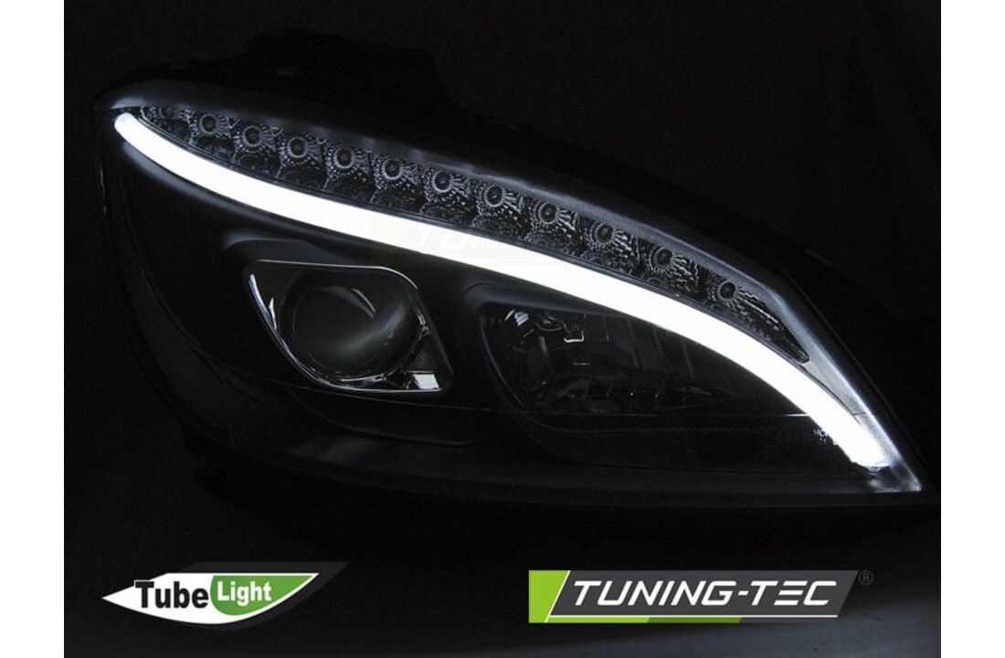 Koplampen met parkeerlicht geschikt voor Mercedes W204 07-10 zwart