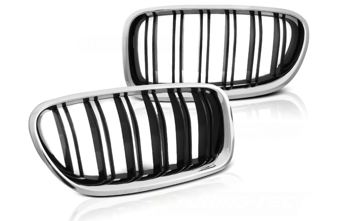 Grill geschikt voor BMW F10/F11 10-16 chroom glanzend zwart sport optieek