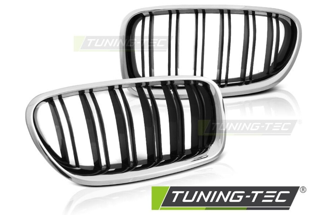 Grill geschikt voor BMW F10/F11 10-16 chroom glanzend zwart sport optieek