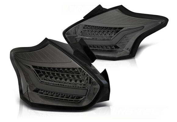 Achterlichten geschikt voor Ford Focus 3 15-18 hatchback smoke seq LED