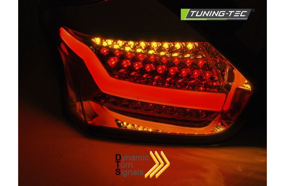 Achterlichten geschikt voor Ford Focus 3 15-18 hatchback smoke seq LED