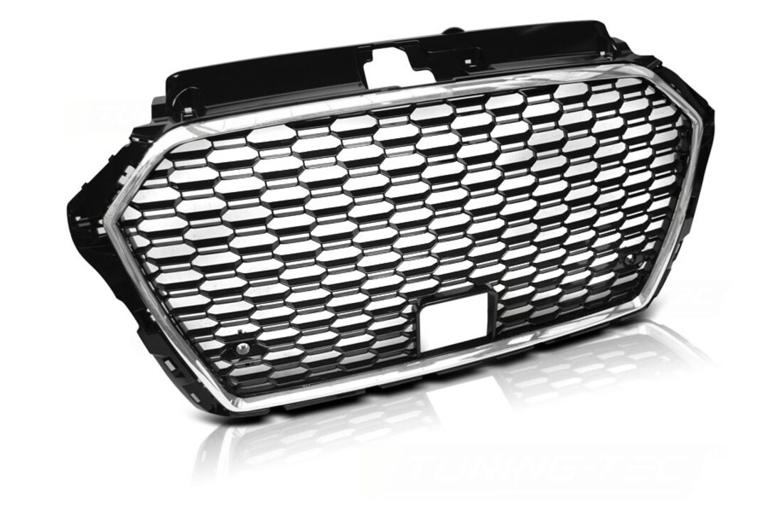Grill AUDI A3 (8V) 17- RS3 STIJL CHROOM ZWART