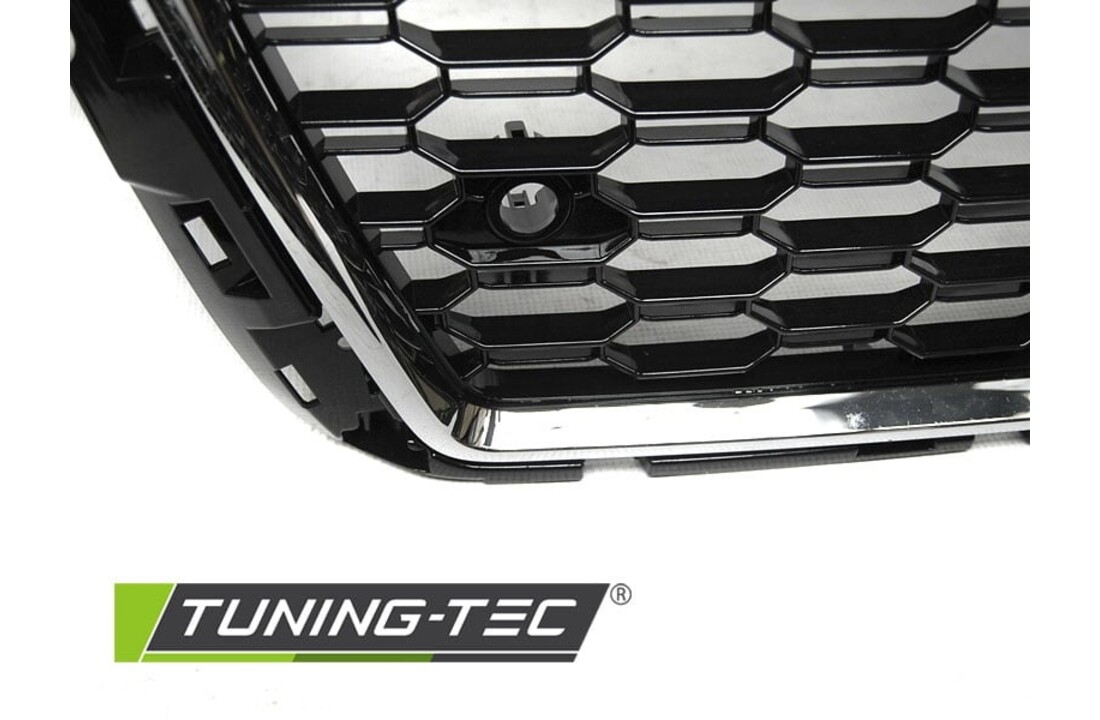 Grill geschikt voor AUDI A3 (8V) 17- RS3 STIJL CHROOM ZWART