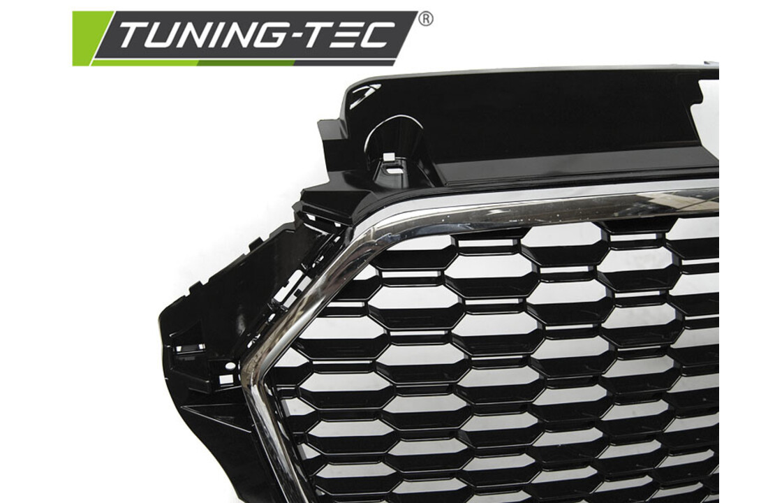 Grill AUDI A3 (8V) 17- RS3 STIJL CHROOM ZWART