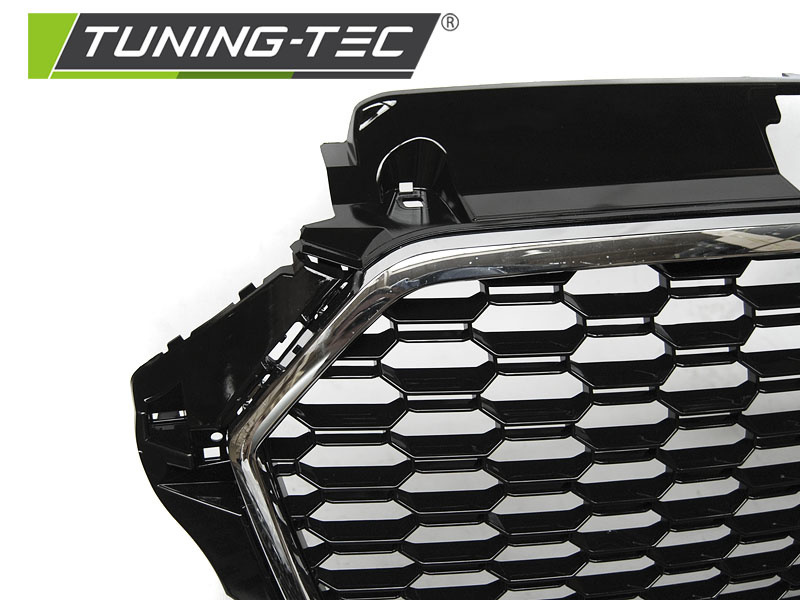Grill AUDI A3 (8V) 17- RS3 STIJL CHROOM ZWART