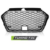 Grill geschikt voor AUDI A3 (8V) 17- RS3 STIJL CHROOM ZWART