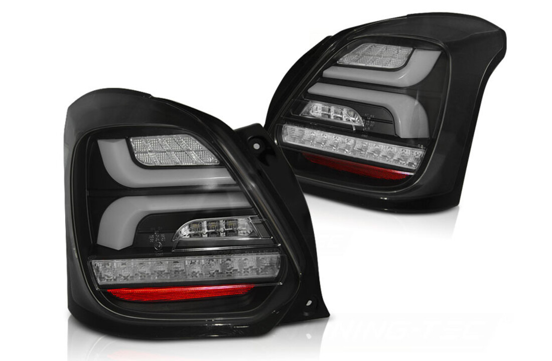 Achterlichten geschikt voor Suzuki Swift VI 17- zwart LED seq