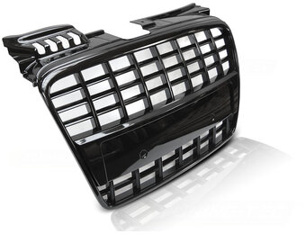 Grill AUDI A4 B7 04-08 S8 LOOK GLANZEND ZWART