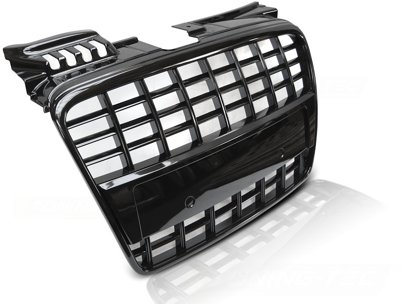 Grill AUDI A4 B7 04-08 S8 LOOK GLANZEND ZWART