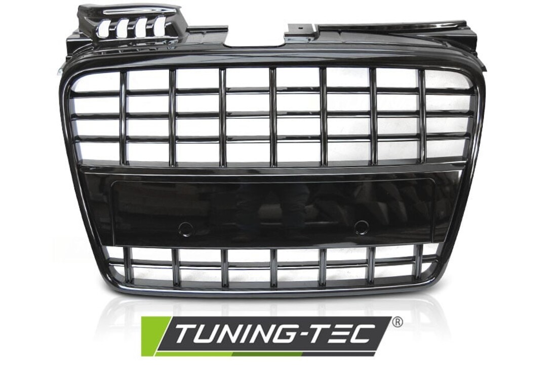 Grill AUDI A4 B7 04-08 S8 LOOK GLANZEND ZWART
