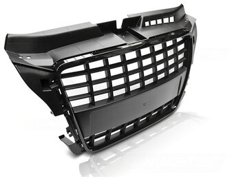 Grill AUDI A3 08-12 S8 LOOK GLANZEND ZWART