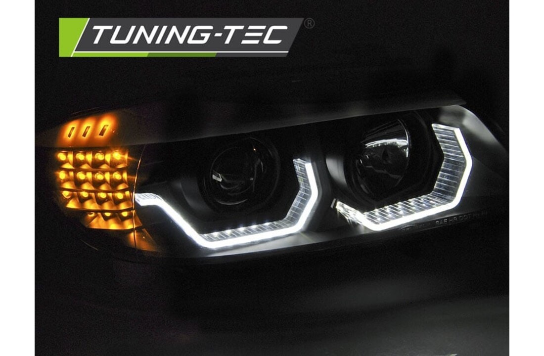 Koplampen geschikt voor BMW E90/E91 05-08 3D AE LED zwart