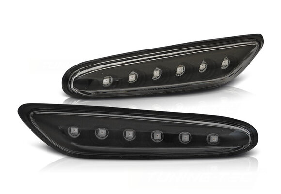 Zijkant knipperlichten geschikt voor BMW E46 09 01-03 05 zwart LED