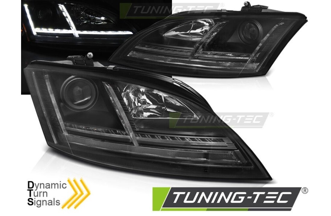 Koplampen met parkeerlicht geschikt voor Audi TT 06-10 8j zwart LED seq