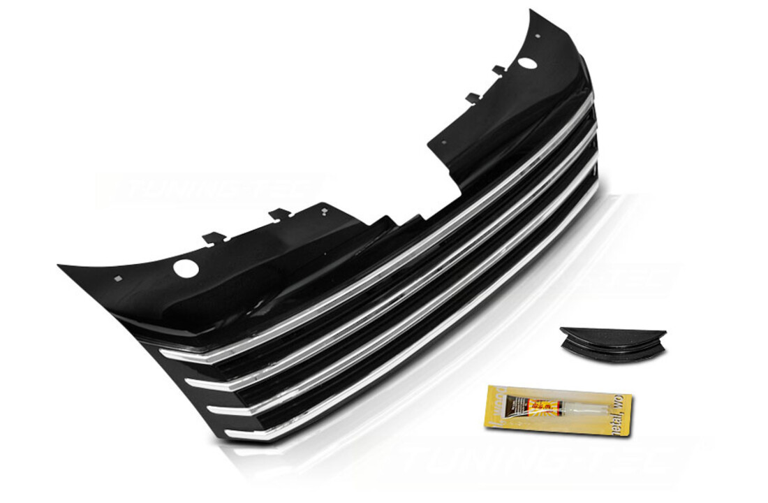 Grill geschikt voor VW Passat B7 10-14 chroom zwart
