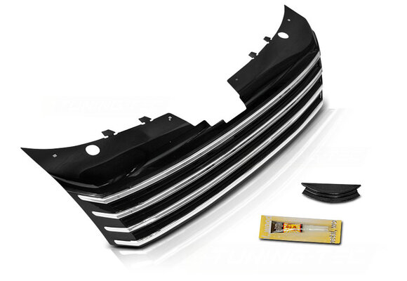 Grill geschikt voor VW Passat B7 10-14 chroom zwart
