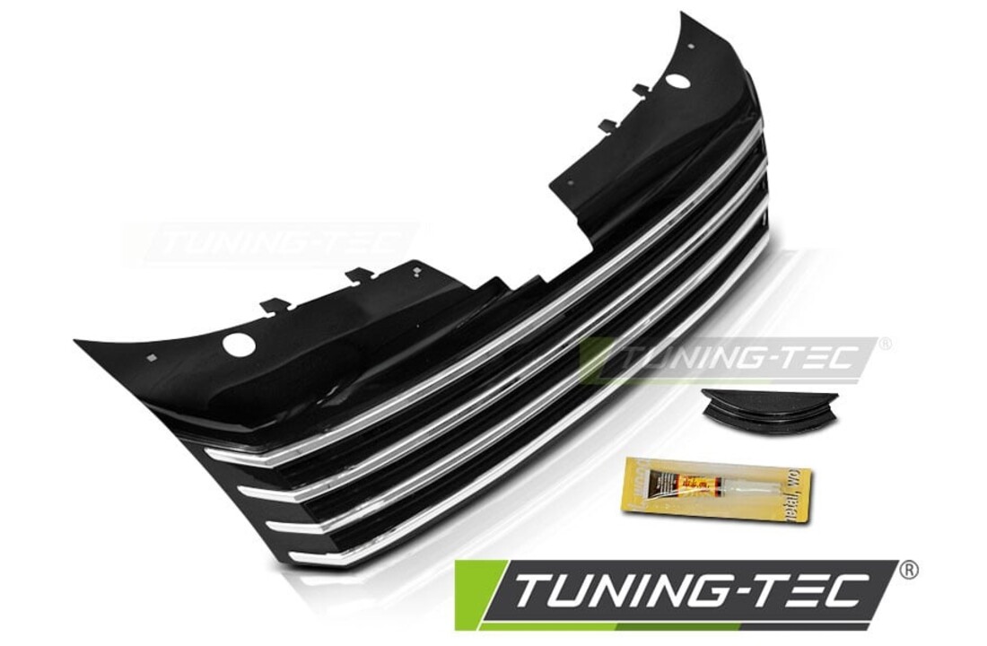 Grill geschikt voor VW Passat B7 10-14 chroom zwart