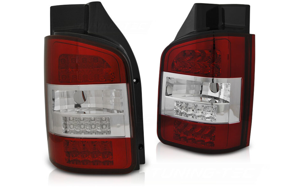 Achterlichten geschikt voor VW T5 04 03-09 rood helder LED transporter