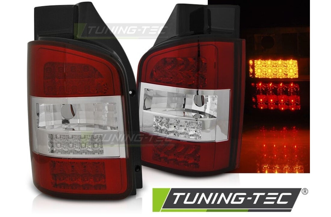 Achterlichten geschikt voor VW T5 04 03-09 rood helder LED transporter