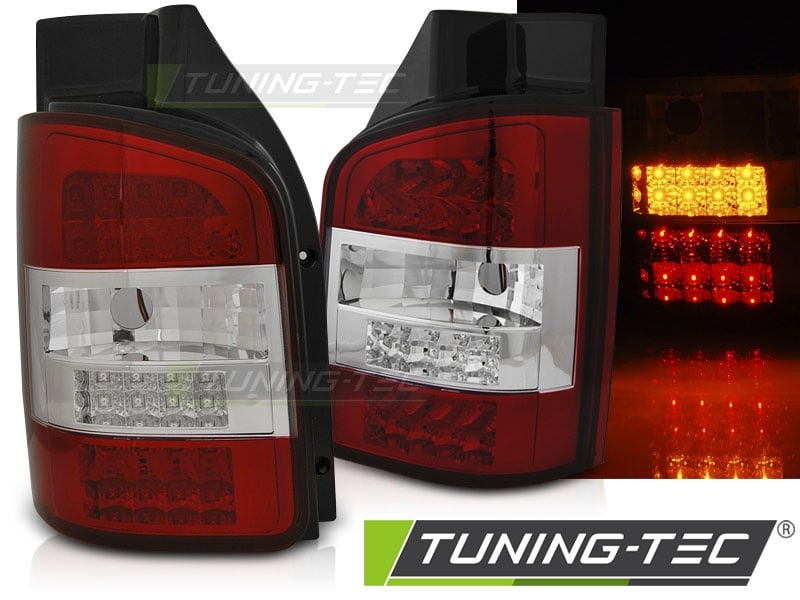 Achterlichten geschikt voor VW T5 04 03-09 rood helder LED transporter