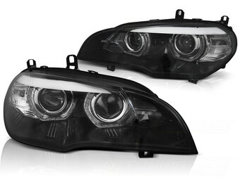 Koplampen xenon geschikt voor BMW X5 E70 07-10 AE DRL LED zwart afs HID