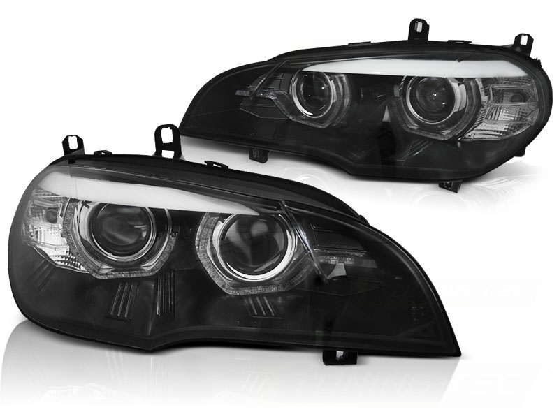 Koplampen xenon geschikt voor BMW X5 E70 07-10 AE DRL LED zwart afs HID