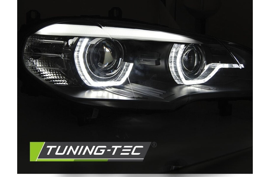 Koplampen xenon geschikt voor BMW X5 E70 07-10 AE DRL LED zwart afs HID