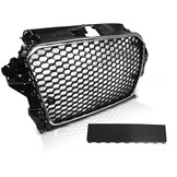 Grill geschikt voor AUDI A3 (8V) 12-16 RS3 STIJL CHROOM ZWART