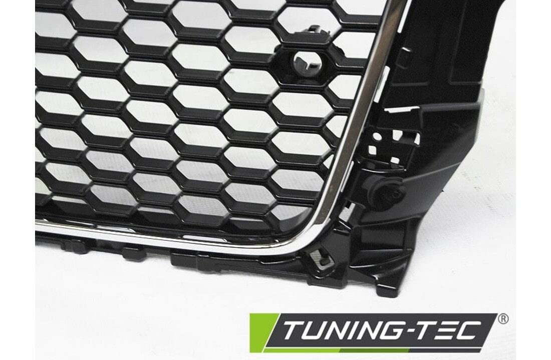 Grill geschikt voor AUDI A3 (8V) 12-16 RS3 STIJL CHROOM ZWART