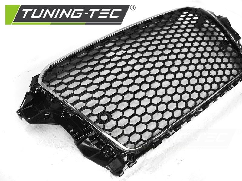 Grill geschikt voor AUDI A3 (8V) 12-16 RS3 STIJL CHROOM ZWART