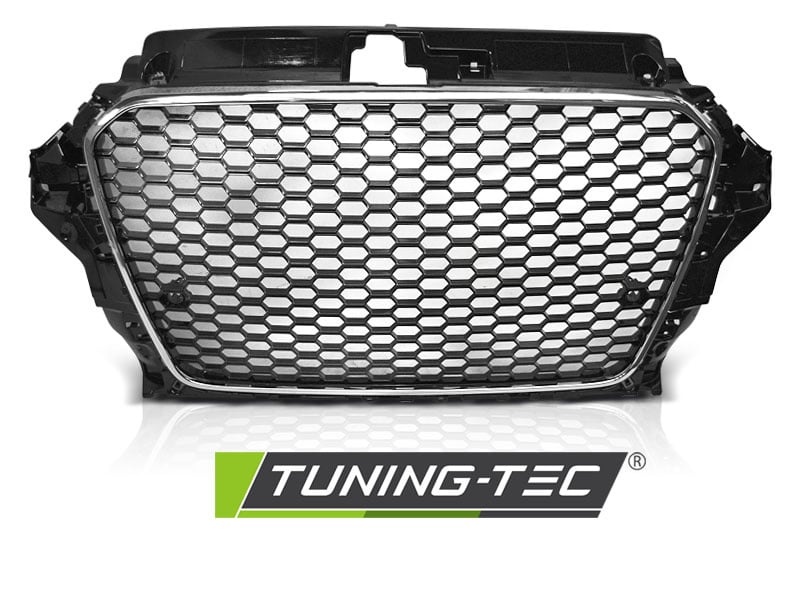 Grill AUDI A3 (8V) 12-16 RS3 STIJL CHROOM ZWART