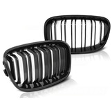 Grill geschikt voor BMW F20/F21 11-12 14 glanzend zwart dubbele stang M-Look