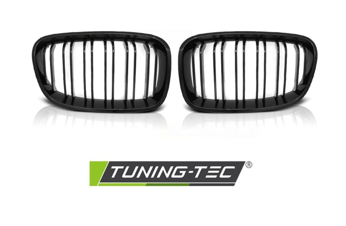 Grill geschikt voor BMW F20/F21 11-12 14 glanzend zwart dubbele stang M-Look