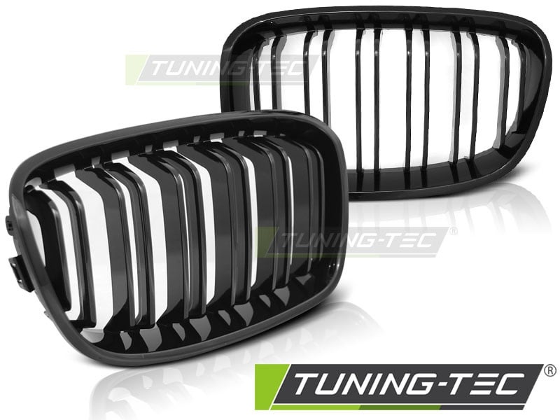 Grill geschikt voor BMW F20/F21 11-12 14 glanzend zwart dubbele stang M-Look