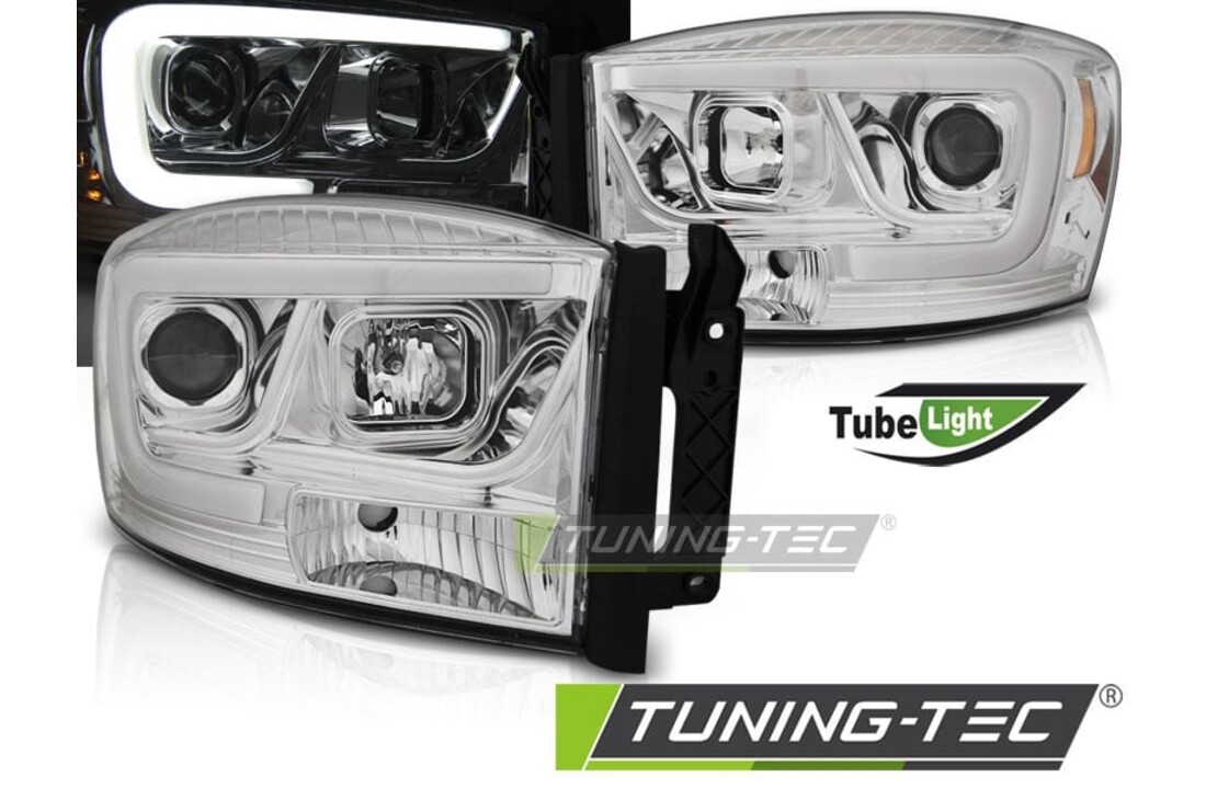 Koplampen met parkeerlicht geschikt voor Dodge Ram 06-08 chroom