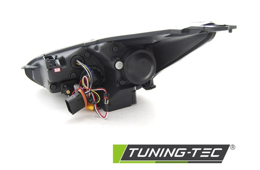 Koplampen dagrijlicht geschikt voor Ford Focus MK3 15-18 zwart DRL LED