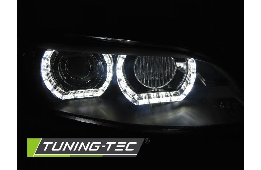 Koplampen xenon geschikt voor BMW E92/E93 06-10 Angel Eyes LED zwart HID