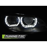 Koplampen xenon geschikt voor BMW E92/E93 06-10 Angel Eyes LED zwart HID