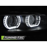 Koplampen xenon geschikt voor BMW E92/E93 06-10 Angel Eyes LED zwart HID