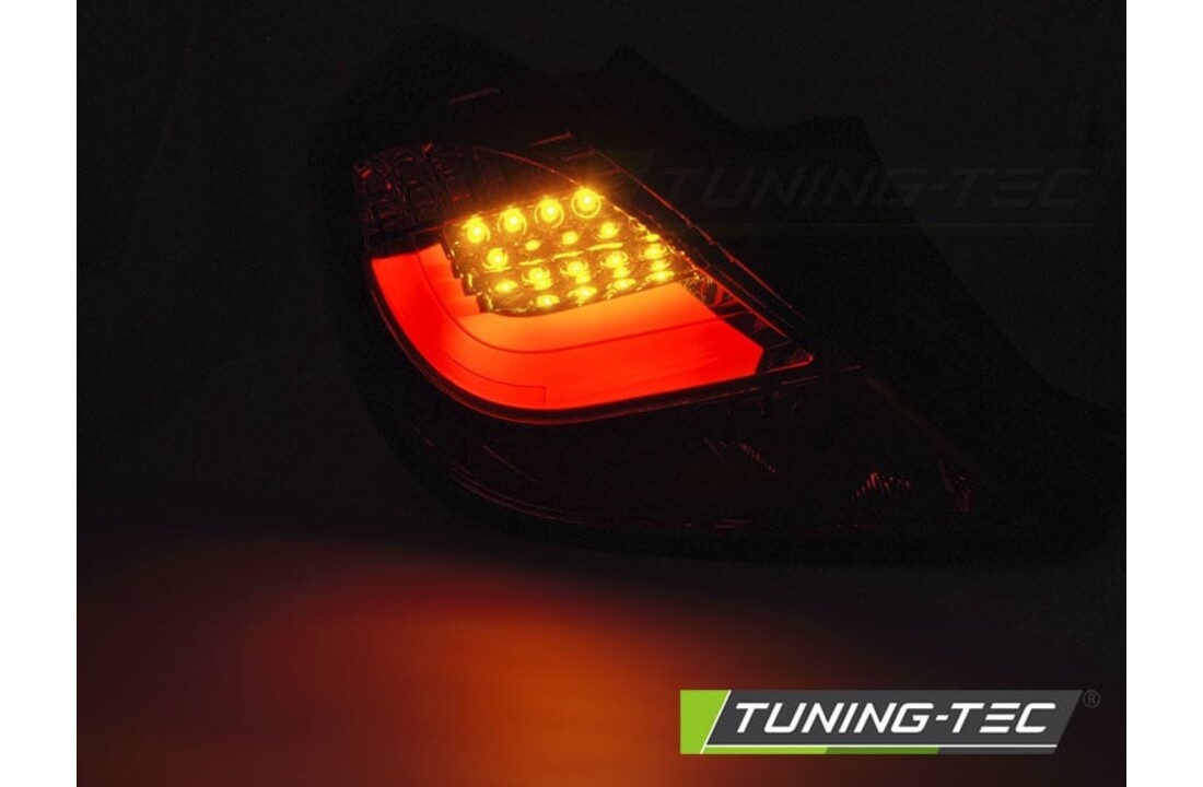 Achterlichten geschikt voor Opel Corsa D 3D 04 06-14 zwart LED strip