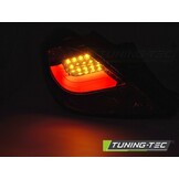 Achterlichten geschikt voor Opel Corsa D 3D 04 06-14 zwart LED strip