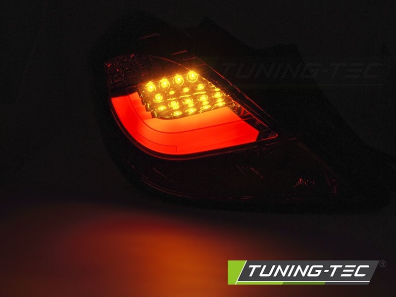 Achterlichten geschikt voor Opel Corsa D 3D 04 06-14 zwart LED strip