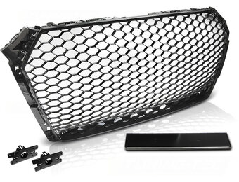 Grill AUDI A4 B9 15-19 GLANZEND ZWART RS-STIJL