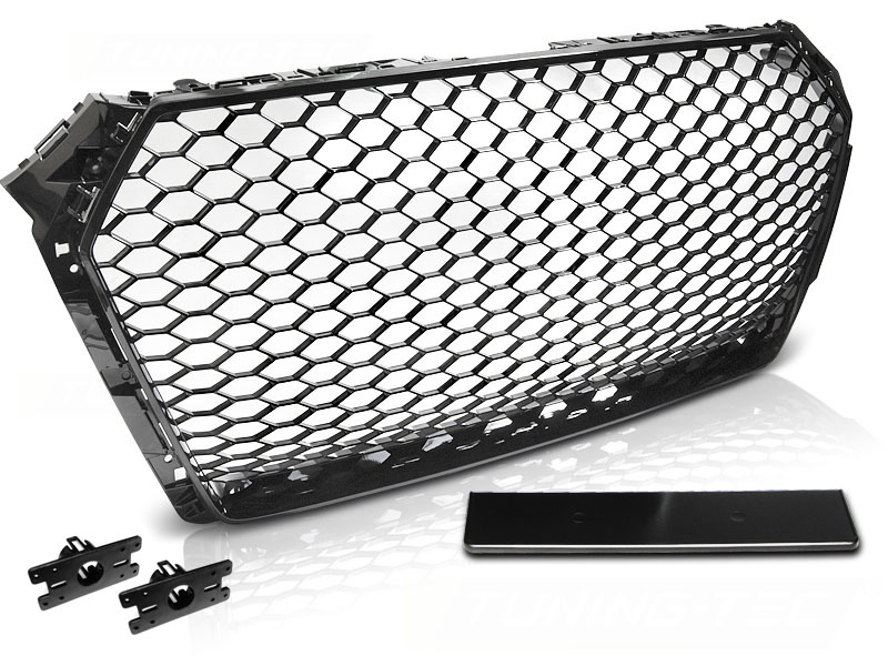 Grill AUDI A4 B9 15-19 GLANZEND ZWART RS-STIJL