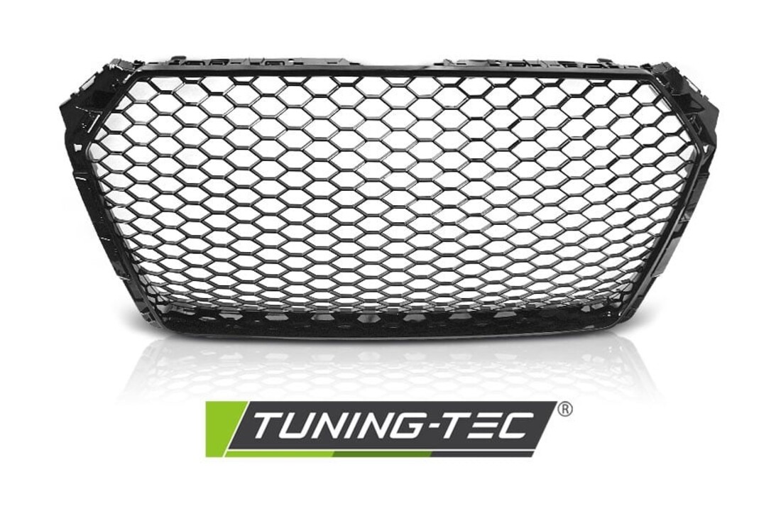 Grill geschikt voor AUDI A4 B9 15-19 GLANZEND ZWART RS-STIJL